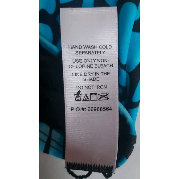 NWT Ladies Swimsuits For All 2 Pc Turquoise/Black Tankini Set W/Bra Size 18 - Picture 4 of 6